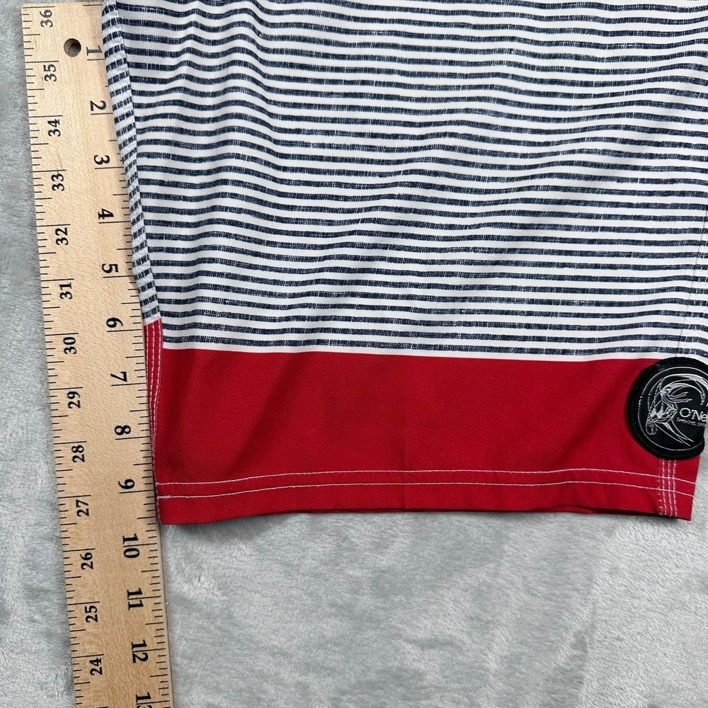 O'Neill Board Shorts Mens 32 Blue White‎ Red Striped Hyperfreak Swim Trunks - Picture 4 of 10